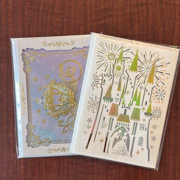 Papyrus Disney’s Cinderella’s Castle & Cinderella’s Carriage Wedding Cards - Picture 1 of 6
